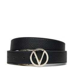 Pasek Damski Valentino. Czarne paski Valentino, bez wzorów. Za 159.99 zł.