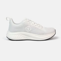 Wielofunkcyjne buty sportowe ROMA z logo, sznurowaniem i podeszwą EVA. Białe buty treningowe IZAS, bez wzorów, z materiału, bez zapięcia, trekkingowe. Za 269.52 zł.