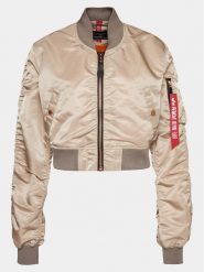 Alpha Industries Kurtka bomber MA-1 136008 Beżowy Loose Fit. Brązowe kurtki Alpha Industries, l, bez wzorów, z syntetyku, bez kaptura. Za 379.99 zł.