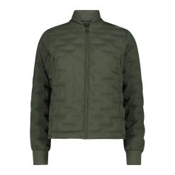 Kurtka puchowa bez szwów damska CMP. Zielone kurtki CMP, bez wzorów, z puchu, bez kaptura. Za 649.00 zł.