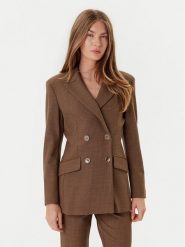 Marella Marynarka Agile 2523046201 Brązowy Regular Fit. Brązowe marynarki i żakiety Marella, bez wzorów, z syntetyku, bez ramiączek. Za 1,549.00 zł.