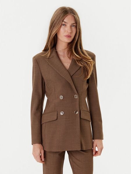 Marella Marynarka Agile 2523046201 Brązowy Regular Fit. Brązowe marynarki i żakiety Marella, bez wzorów, z syntetyku, bez ramiączek. Za 1,939.00 zł.