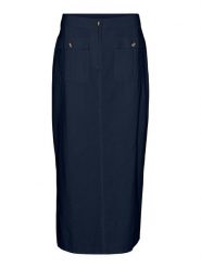 Vero Moda Spódnica "Luna" w kolorze niebieskim rozmiar: S. Niebieskie spódnice Vero Moda, na co dzień, s, bez wzorów, midi, proste. Za 52.67 zł.