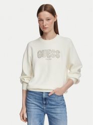 Guess Sweter W6YR30 Z0978 Kremowy Regular Fit. Białe swetry Guess, l, z aplikacjami, z wiskozy, bez ramiączek. Za 434.99 zł.