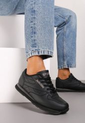 Czarne Buty Sportowe na Piankowej Podeszwie Zakiria. Czarne buty sportowe lifestyle Renee, bez wzorów, bez zapięcia. W wyprzedaży za 63.99 zł.