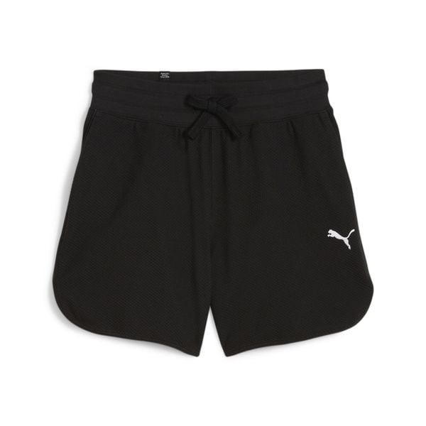 Damskie szorty HER PUMA Black. Czarne szorty sportowe Puma, bez wzorów, na fitness i siłownię. Za 109.99 zł.