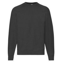 Klasyczna Bluza Raglanowa Unisex Dla Dorosłych. Niebieskie bluzy fruit of the loom, l, bez wzorów, z bawełny, klasyczne, bez ramiączek, z kapturem. Za 85.99 zł.