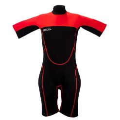 Kombinezon Piankowy Deep Sea dla Kobiet, Półdługości - XS. Czerwone kombinezony DEEP SEA, xs, bez wzorów, z neoprenu, bez kołnierzyka, bez ramiączek, krótkie. Za 149.00 zł.