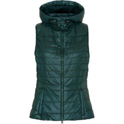 Damska kurtka bez rękawów z kapturem Equipage Valencia. Zielone kurtki EQUIPAGE, bez wzorów, z puchu, z kapturem. Za 424.00 zł.