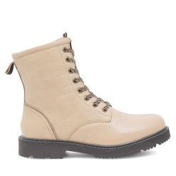 Trapery Lasocki. Brązowe traperki Lasocki, bez wzorów, bez obcasa, bez zapięcia. Za 183.99 zł.