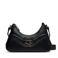 Torebka Guess. Czarne listonoszki Guess, z aplikacjami, bez dodatków. Za 399.99 zł.