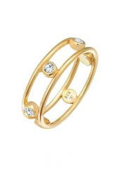 Elli Podwójne damskie eleganckie z kryształami w srebrze próby 925 sterling silver Pierścionki 1 ct Damski. Szare pierścionki Elli, srebrne. Za 248.99 zł.
