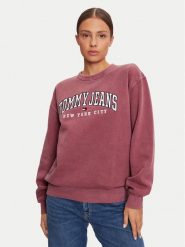Tommy Jeans Bluza Varsity DW0DW19824 Fioletowy Regular Fit. Fioletowe bluzy Tommy Jeans, l, bez wzorów, z bawełny, bez kaptura. Za 459.99 zł.