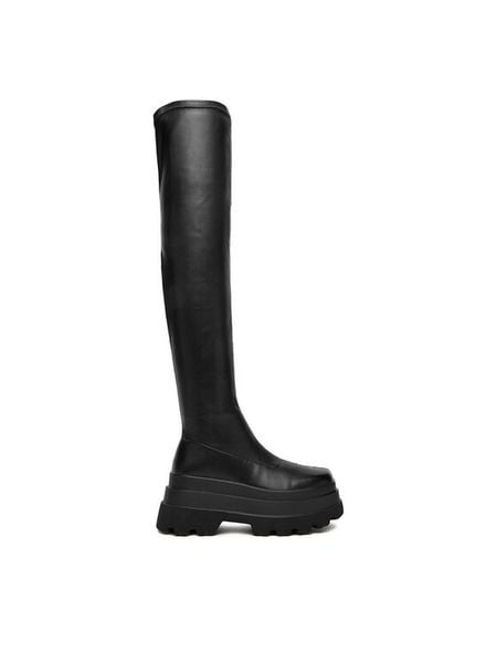 DeeZee Kozaki 2163-11 Czarny. Czarne kozaki DeeZee, bez wzorów, z materiału, bez obcasa, na płaskiej podeszwie, bez zapięcia. Za 249.99 zł.