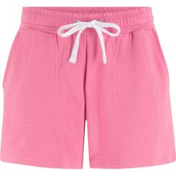 Spodenki dresowe bonprix matowy różowy. Czerwone szorty sportowe bonprix, bez wzorów, z dresówki. Za 44.99 zł.