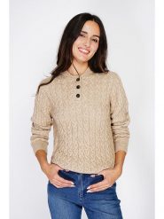 C& Jo Sweter w kolorze beżowym rozmiar: 36. Brązowe swetry C& Jo, bez wzorów, z kaszmiru, klasyczne, bez ramiączek. Za 173.45 zł.