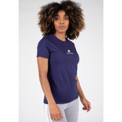 Koszulka sportowa damska Estero. Niebieskie t-shirty sportowe GORILLA WEAR, xs, bez wzorów, z bawełny, bez ramiączek, na fitness i siłownię. Za 150.00 zł.