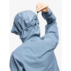 Kurtka przeciwdeszczowa damska Fjallraven Vardag Hydratic Anorak. Niebieskie kurtki Fjällräven, bez wzorów, bez kaptura, trekkingowe. Za 970.99 zł.
