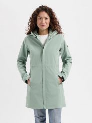 TRAVELIN' Kurtka softshellowa "Amalie" w kolorze zielonym rozmiar: 3XL. Zielone kurtki przeciwdeszczowe Travelin', s, z aplikacjami, ze skóry, bez kaptura, outdoorowe. Za 264.77 zł.