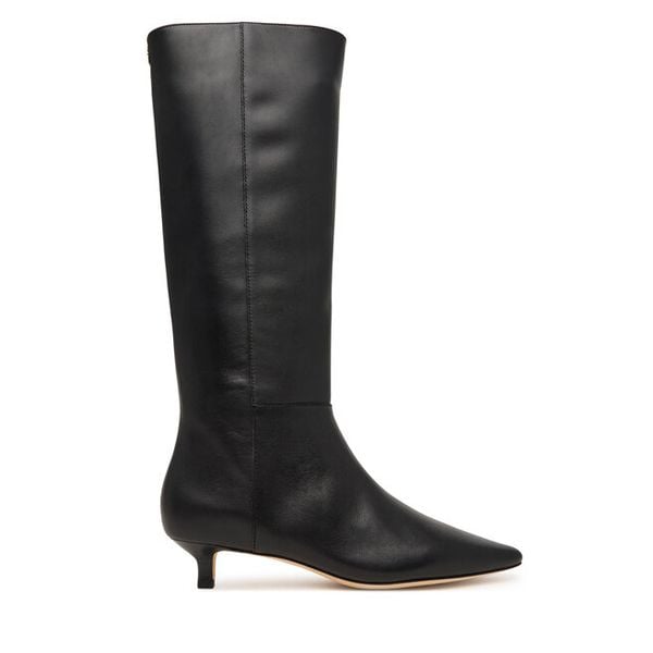 Kozaki LAUREN RALPH LAUREN. Czarne kozaki Lauren Ralph Lauren, bez wzorów, bez obcasa, na szpilce, bez zapięcia. Za 1,299.00 zł.