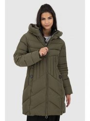 Alife and kickin Kurtka zimowa "PriscillaAK" w kolorze khaki rozmiar: M. Brązowe kurtki Alife and Kickin, na zimę, m, z aplikacjami, z puchu, bez kaptura. Za 390.95 zł.
