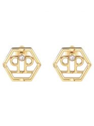 PHILIPP PLEIN Kolczyki Hexagon PJ2AA06EU Złoty. Żółte kolczyki Philipp Plein, metalowe. Za 529.99 zł.