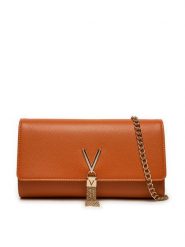 Valentino Torebka Divina VBS1R401G Pomarańczowy. Brązowe kopertówki Valentino, bez wzorów, ze skóry, wizytowe, bez dodatków. Za 229.99 zł.