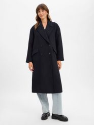Marie Lund Płaszcz z wełny Kobiety niebieski, 44. Niebieskie płaszcze Marie Lund, bez wzorów, z wełny, eleganckie, bez kaptura. Za 799.95 zł.