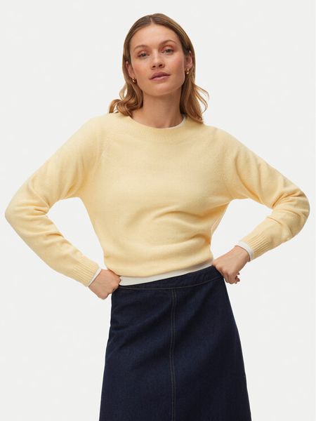 Vero Moda Sweter Doffy 10201022 Żółty Regular Fit. Żółte swetry Vero Moda, s, bez wzorów, z syntetyku, bez ramiączek. Za 101.99 zł.