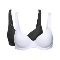 Cellbes Biustonosz Sara 2 Pack biały czarny female biały/czarny 70A. Białe biustonosze sportowe Cellbes, bez wzorów. Za 159.00 zł.
