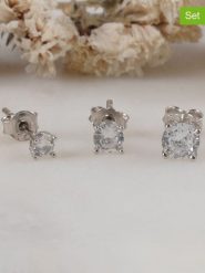 Heliophilia Srebrne kolczyki-wkrętki (3 szt.) rozmiar: onesize. Szare kolczyki Heliophilia, srebrne. Za 56.99 zł.