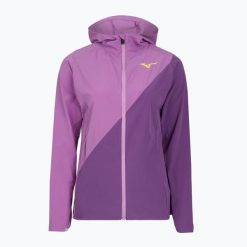 Kurtka tenisowa damska Mizuno Mugen Hooded Jacket. Fioletowe kurtki Mizuno, l, bez wzorów, z elastanu, bez kaptura. Za 319.99 zł.