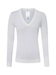 Liu Jo Collection sweter z dzianiny z wełny dziewiczej Kobiety wełna ze strzyży biały, XS. Białe swetry Liu Jo Collection, xs, bez wzorów, z dzianiny, bez ramiączek. Za 799.95 zł.