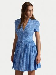 Polo Ralph Lauren Sukienka letnia 211969150001 Niebieski Regular Fit. Niebieskie sukienki Polo Ralph Lauren, bez wzorów, z wiskozy, bez kołnierzyka, bez ramiączek. Za 1,239.00 zł.