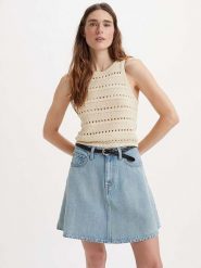 Levi's Top w kolorze beżowym rozmiar: M. Brązowe topy Levi's, m, bez wzorów, z bawełny, bez kołnierzyka, bez ramiączek. Za 105.63 zł.