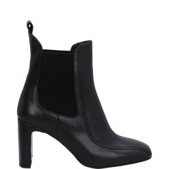CZARNE BOTKI NA OBCASIE 2930 21 BLACK. Czarne botki Venezia, bez wzorów, ze skóry, bez obcasa, na obcasie, bez zapięcia. Za 199.00 zł.