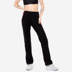 Second Life - Legginsy sportowe damskie Domyos - Stan Doskonały. Czarne legginsy DOMYOS, m, bez wzorów, z bawełny, z podwyższonym stanem, na fitness i siłownię. Za 58.99 zł.