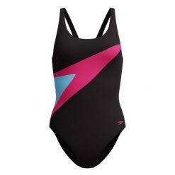 Strój kąpielowy damski Speedo Hyperboom Butterfly Back. Czarne stroje jednoczęściowe Speedo, bez wzorów, sportowe. Za 229.49 zł.
