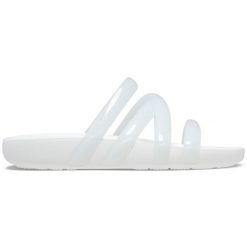 Klapki Dla Dorosłych Crocs Splash Glossy Strappy Sandal. Brązowe klapki Crocs, bez wzorów, z materiału, bez obcasa, bez zapięcia. Za 119.99 zł.