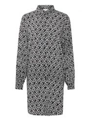 Kaffe Tunika "Lena" w kolorze czarno-białym rozmiar: 36. Czarne tuniki Kaffe, bez wzorów, ze lnu, bez kołnierzyka, bez ramiączek. Za 87.40 zł.