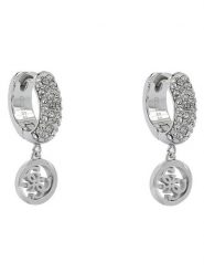 Guess Kolczyki JUBE03 301JW Srebrne rodowanie. Szare kolczyki Guess, metalowe. Za 209.99 zł.