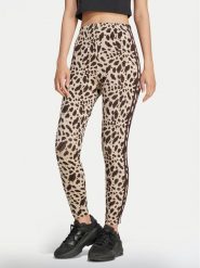 Adidas Legginsy Essentials 3-Stripes Animal Print IX3722 Brązowy Slim Fit. Brązowe legginsy adidas, bez wzorów, z bawełny. Za 199.99 zł.