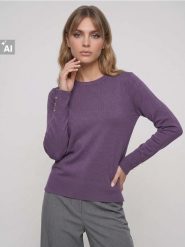 Dopasowany sweter z wiskozą - fioletowy. Fioletowe swetry Sinsay, l, bez wzorów, z wiskozy, bez ramiączek. Za 35.99 zł.