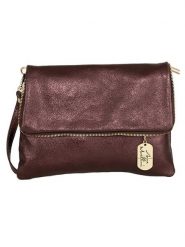 Anna Morellini Skórzana kopertówka "Giustina" w kolorze ciemnobrązowym - 28 x 20 x 2 cm rozmiar: onesize. Brązowe kopertówki Anna Morellini, bez wzorów, z materiału, przez ramię, bez dodatków. Za 173.99 zł.