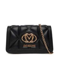 Torebka LOVE MOSCHINO. Czarne kopertówki Love Moschino, bez wzorów, wizytowe, bez dodatków. Za 409.99 zł.