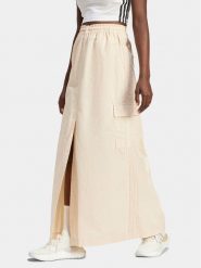 Adidas Spódnica trapezowa Premium Essentials IU2677 Beżowy Regular Fit. Brązowe spódnice adidas, xs, bez wzorów, z bawełny, maxi, trapezowe. Za 249.99 zł.