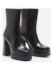 Herrlicher Skórzane botki "Roma" w kolorze czarnym rozmiar: 41. Czarne botki Herrlicher, bez wzorów, z materiału, eleganckie, bez obcasa, bez zapięcia. Za 304.99 zł.