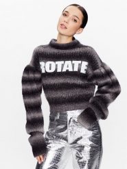 ROTATE Sweter Mohair Knit RT2404 Szary Regular Fit. Szare swetry ROTATE, bez wzorów, z syntetyku, bez ramiączek. Za 819.99 zł.