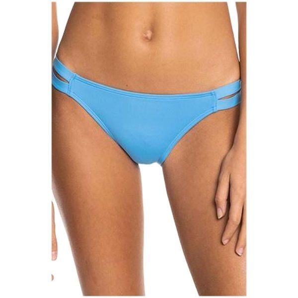 Dół od stroju kąpielowego ROXY Beach Classics. Niebieskie bikini Roxy, bez wzorów, z materiału, klasyczne. Za 56.99 zł.