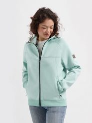 TRAVELIN' Bluza "Sanna" w kolorze miętowym rozmiar: M. Niebieskie bluzy Travelin', m, bez wzorów, bez ramiączek, bez kaptura. Za 353.95 zł.